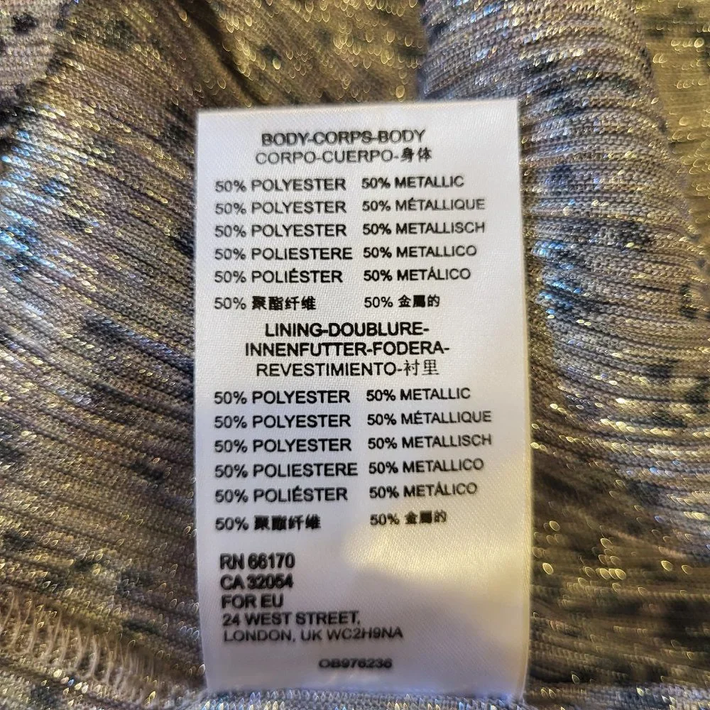 Anthropologie Shimmery Purple Metallic Frilled Neck Tank Top, Size Small, EUC - Picture 8 of 9